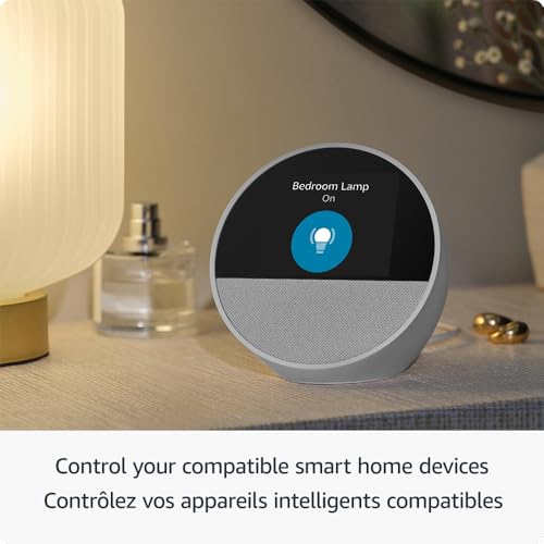 Amazon Echo Spot – Smart Alarm Clock with Alexa & Vibrant Sound