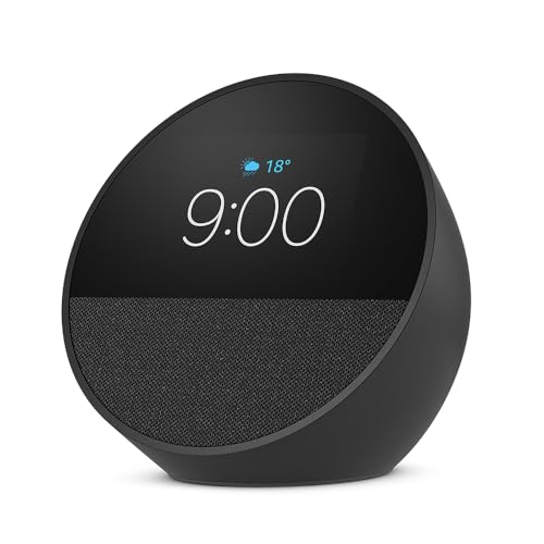 Amazon Echo Spot – Smart Alarm Clock with Alexa & Vibrant Sound