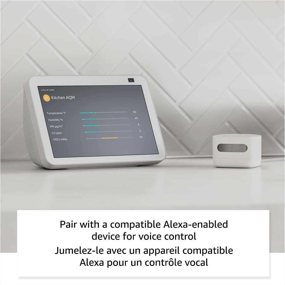 Amazon Smart Air Quality Monitor | Know Your Air, Works with Alexa