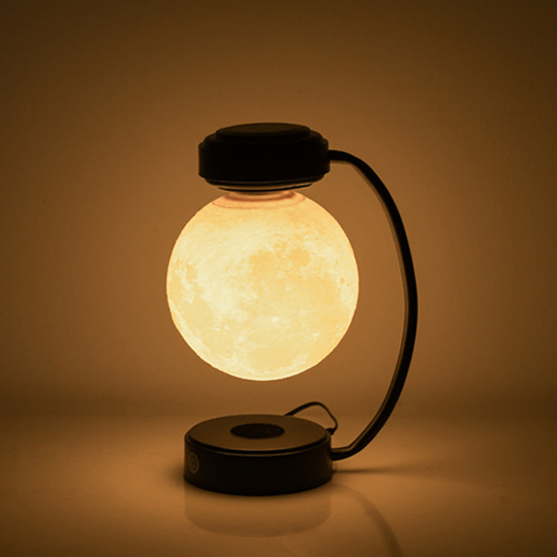 3D LED Moon Night Light Wireless Magnetic Levitating Rotating Lamp