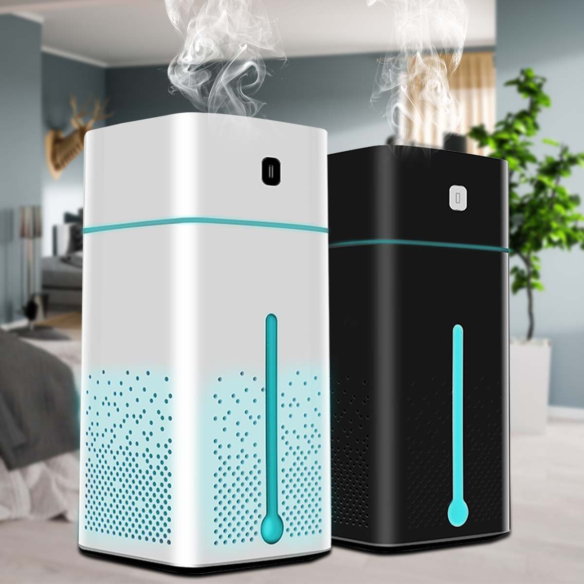 Air Purifier Humidifier - 1000ml Tank with LED Night Light