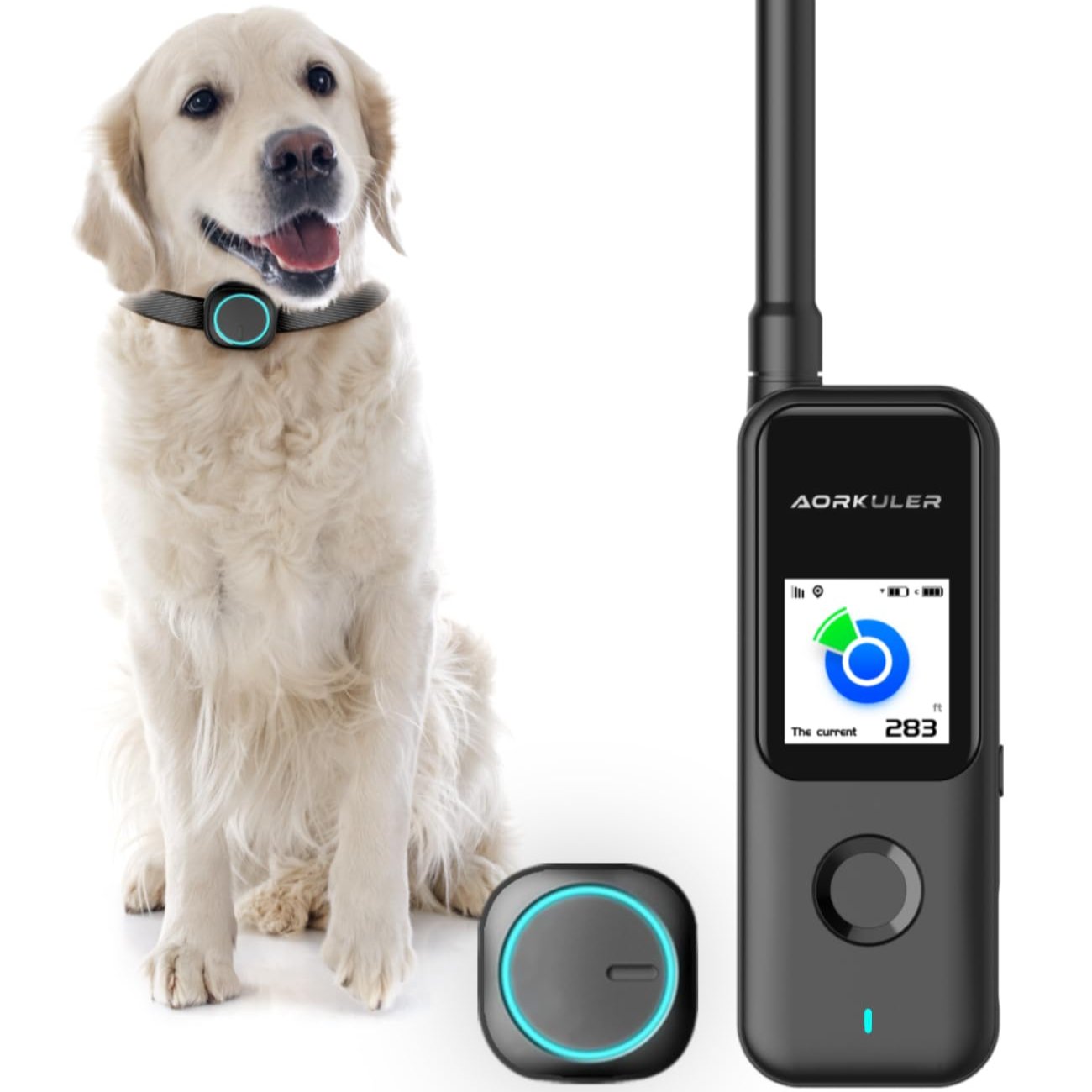 Aorkuler GPS Dog Tracker – No Monthly Fees, Real-Time Tracking