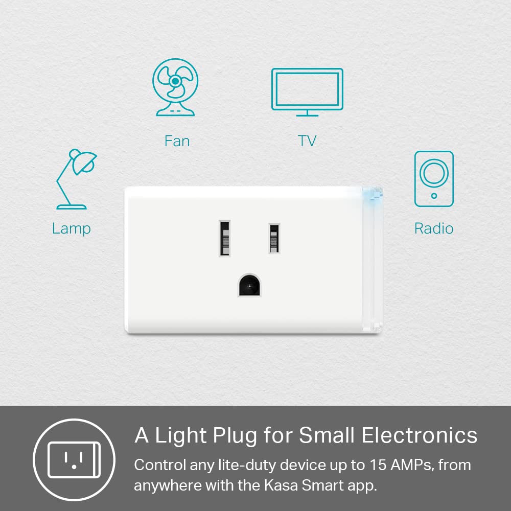 Kasa Smart Plug Mini by TP-Link – 4-Pack Smart Wi-Fi Outlet