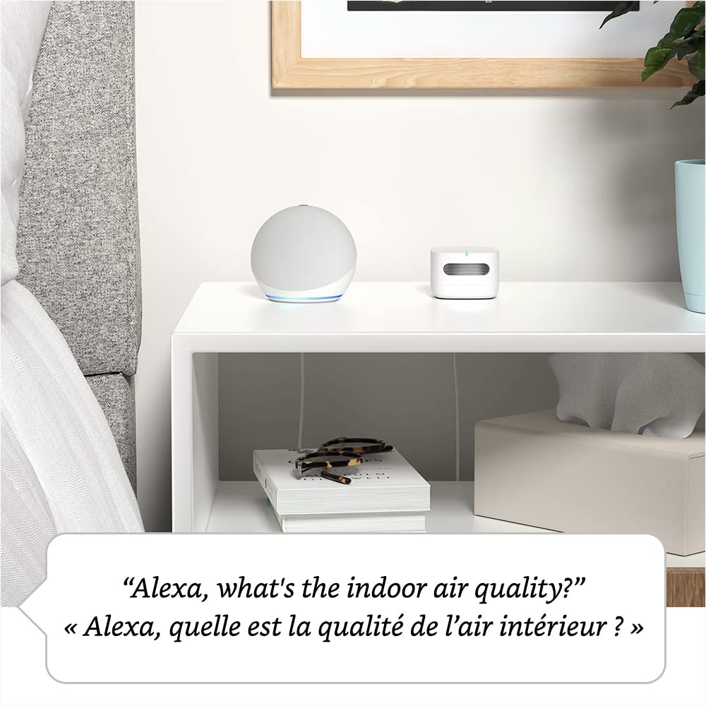 Amazon Smart Air Quality Monitor | Know Your Air, Works with Alexa