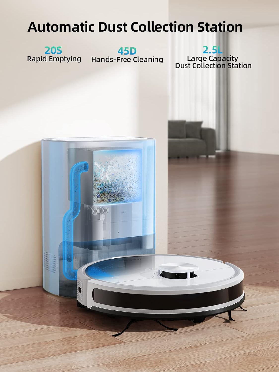 HONITURE Q6 SE Robot Vacuum and Mop – 60-Day Hands-Free, 3500Pa Suction