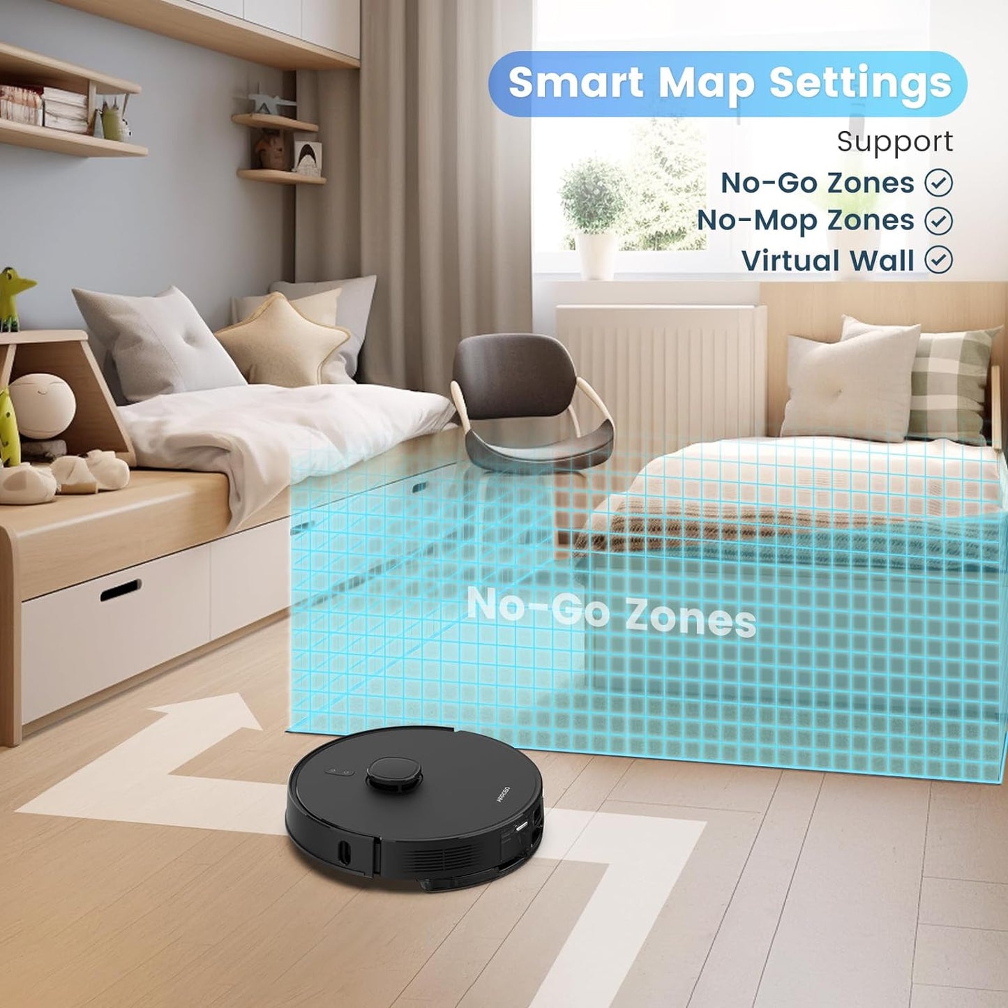 AIRROBO T20+ Robot Vacuum and Mop – 3-in-1 Cleaning with Self-Emptying Base