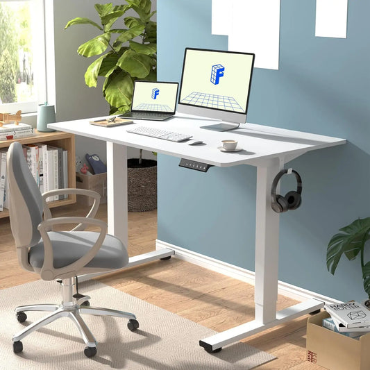 Electric Standing Desk – 48 x 30 Inch Adjustable Height Desk for Home Office