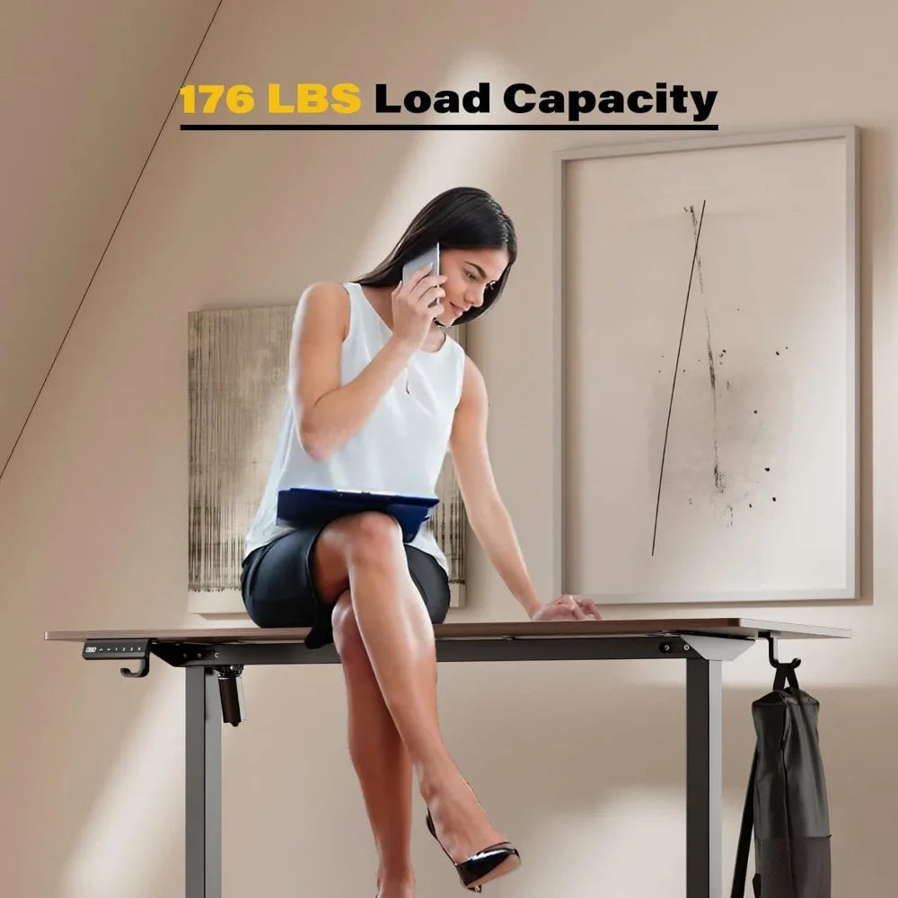 Height Adjustable Electric Standing Desk – 55 x 24 Inch Ergonomic Home Office Desk